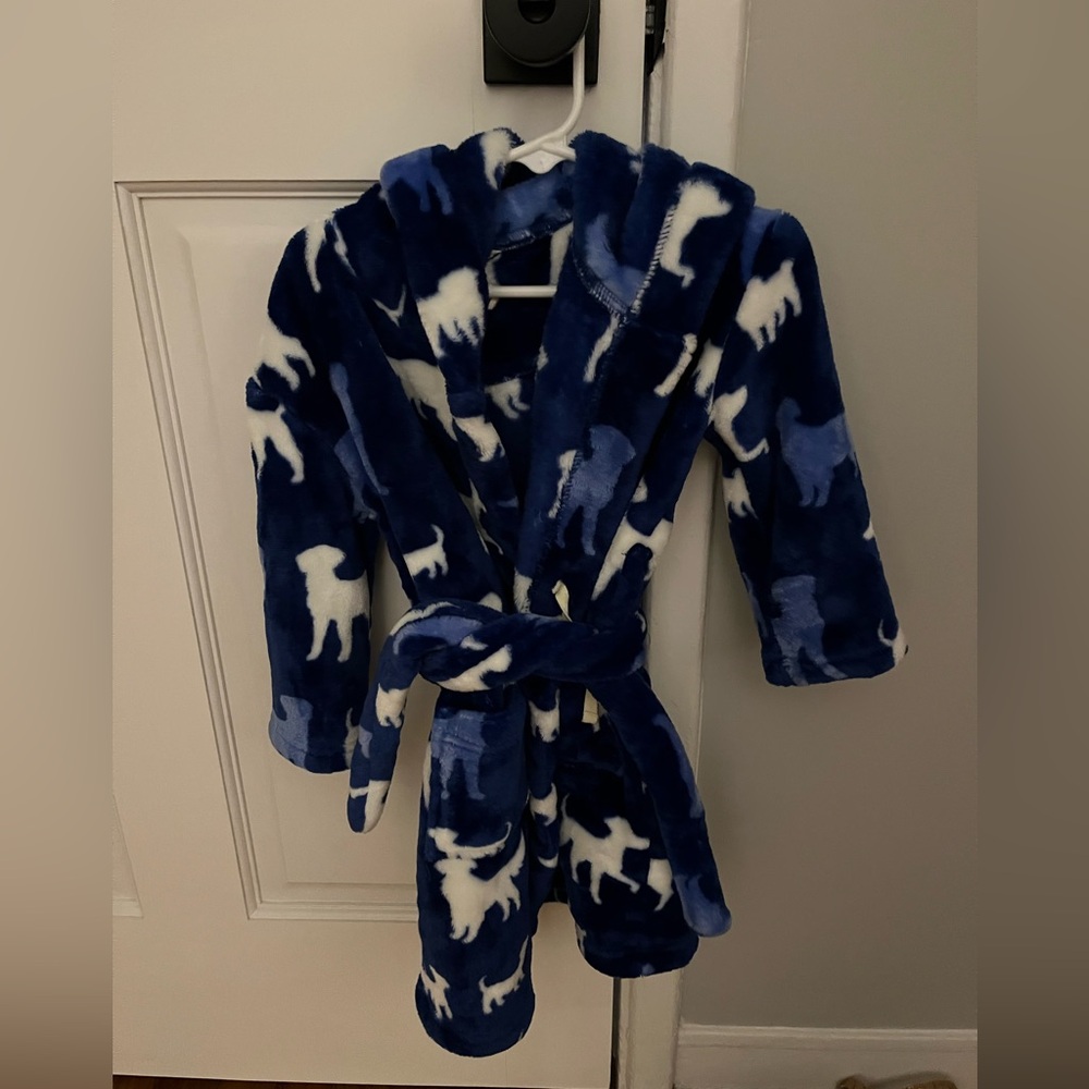 Hatley Fleece Robe with Dog Silhouettes